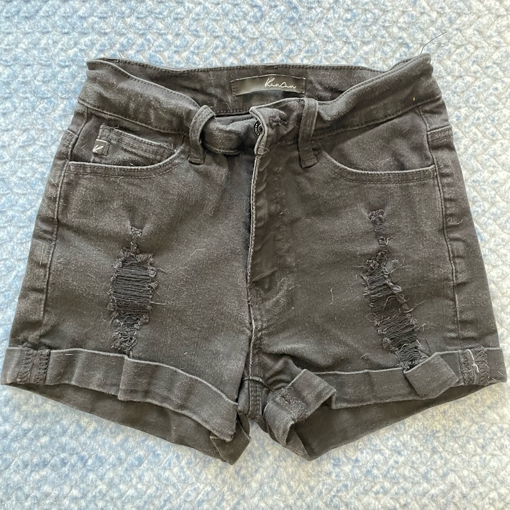 Black Jean Shorts